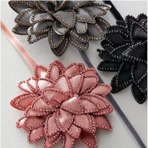 NWT Set of 2 Free People Women Dusk Till Dawn Chokers  Pink Black Sparkly